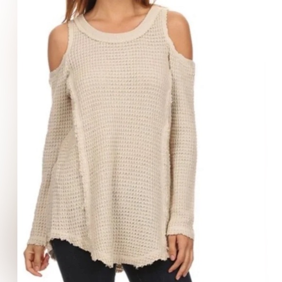 Elan Tunic Distressed Knit High Low Sweater - Picture 12 of 13